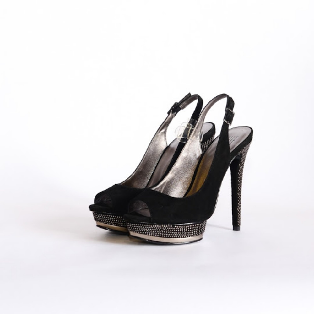 Pelle Moda Kid Black Suede Heel